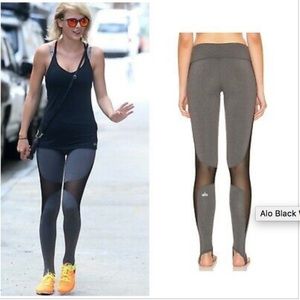 Alo Yoga Women’s Gray with Black | Stirrups Size XS